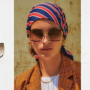 Brand NEW Gucci Havana square sunglasses! Retail $525. Fork glasses. With case!